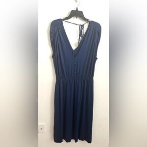 Modcloth Dress Womens XL  Jersey Short Sleeve Navy Minimalist coastal casual